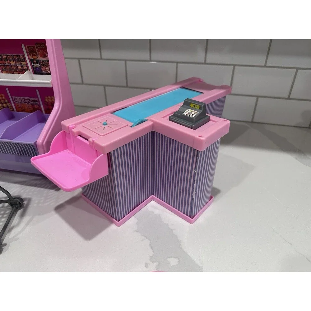 Vintage Barbie Grocery Store Supermarket Playset Register Shelf Cart Lot Mattel